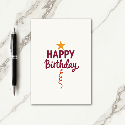 Bold Burgundy Birthday Card