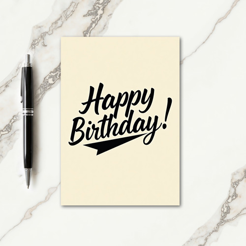 Bold Calligraphy Birthday Card