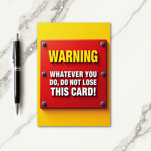 Bold Crimson Birthday Card