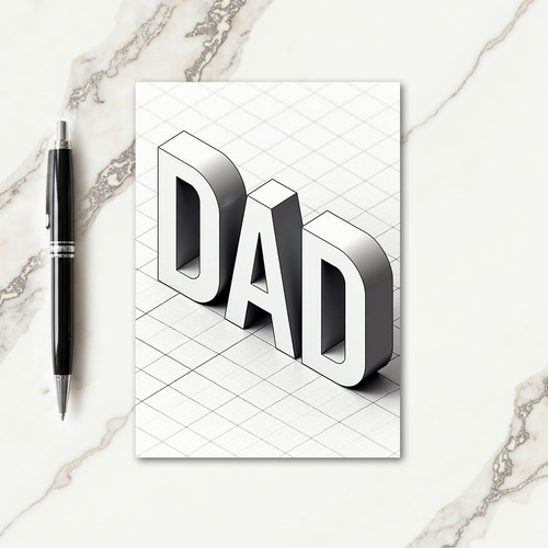 Bold Dad Isometric Art Card