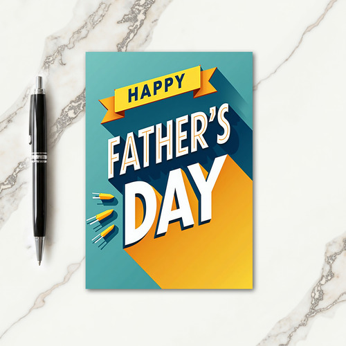 Bold Fathers Day Message Card