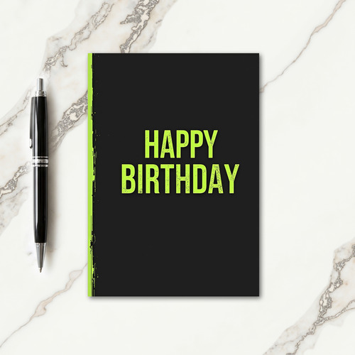 Bold Green Birthday Card