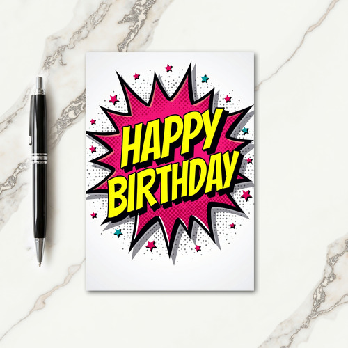 Bold Halftone Birthday Card