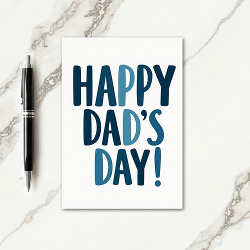Bold Happy Dads Day Card