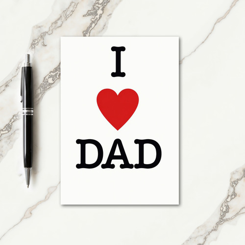 Bold Heart Fathers Day Card