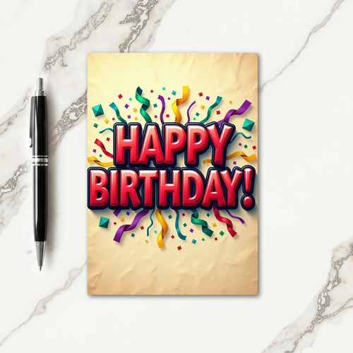 Bold Letter Birthday Card