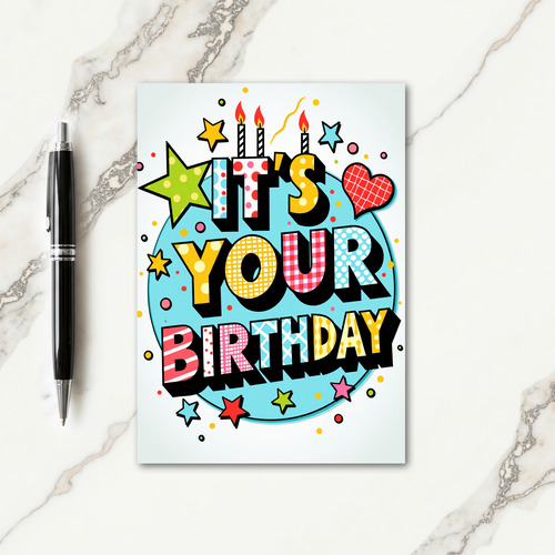 Bold Letters Birthday Card