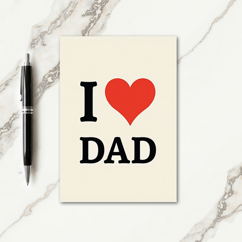 Bold Love You Dad Design Card