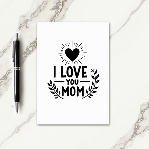 Bold Love You Mom Day Card