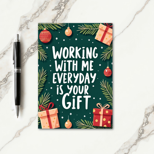 Bold Message Holiday Ornament Card