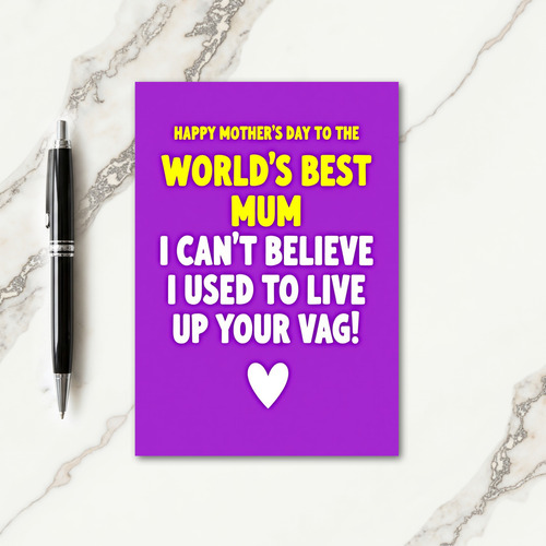 Bold Mothers Day Message Card