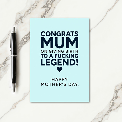 Bold Mum Legend Message Card