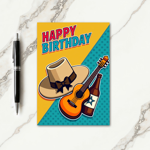 Bold Outline Birthday Card