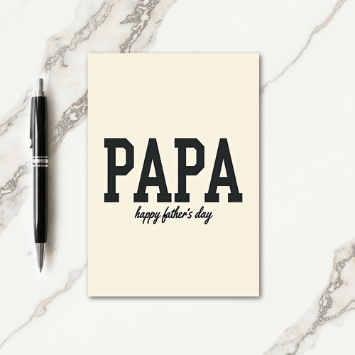Bold Papa Happy Fathers Day Card