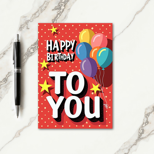 Bold Polka Dot Birthday Card