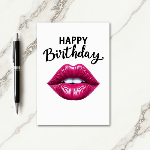 Bold Script Birthday Card