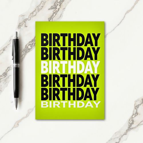 Bold Stacked Birthday Card