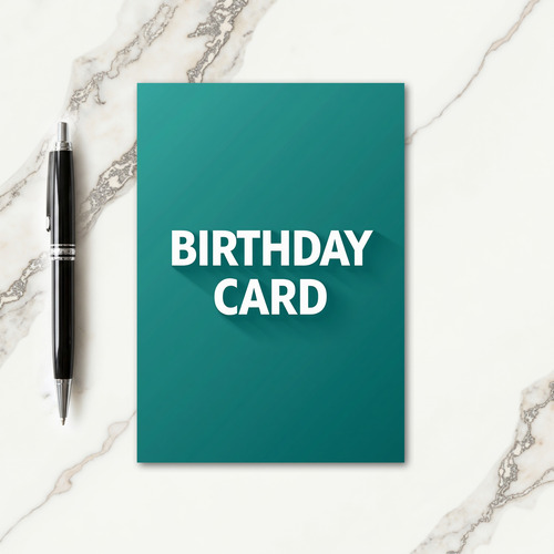 Bold Teal Birthday Card