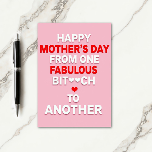 Bold Typographic Mothers Day Card