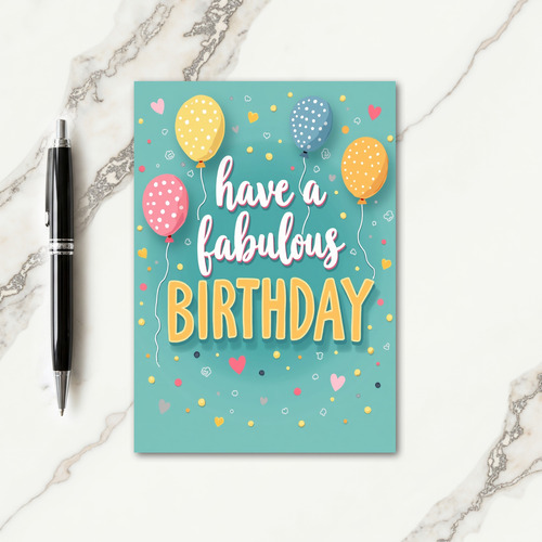 Bold Yellow Birthday Card
