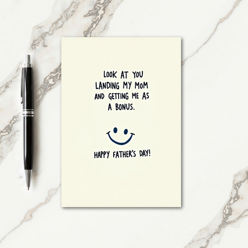 Bonus Dad Funny Art Card