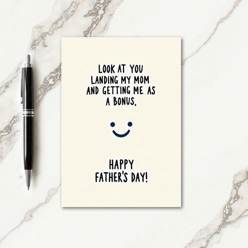 Bonus Dad Funny Face Card
