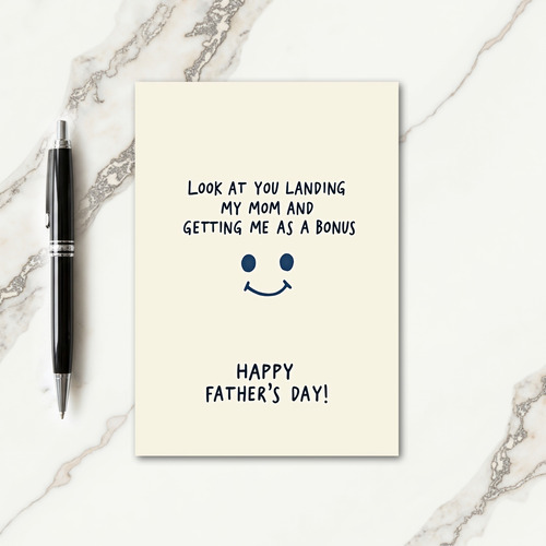 Bonus Dad Funny Message Card
