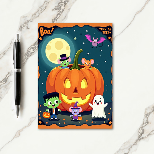 Boo Friendly Faces Card