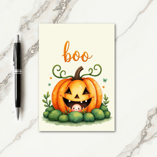 Boo From The Pumpkin Card