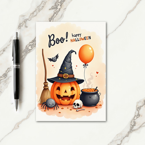 Boo Happy Halloween Fun Card thumbnail