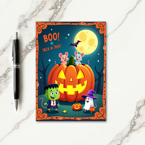Boo Trick Or Treat Fun Card