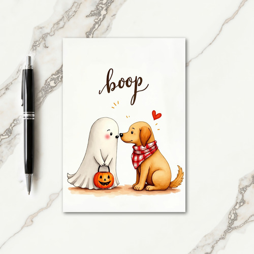Boop My Nose Halloween Card