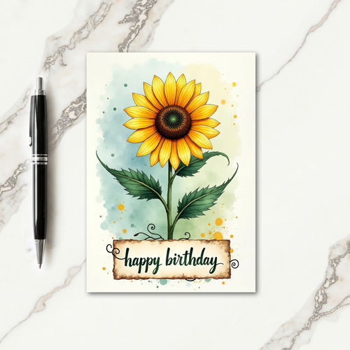 Botanical Art Birthday Card