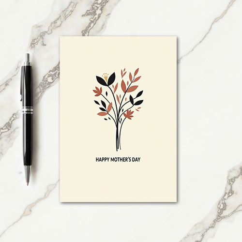 Botanical Beige Pattern Card