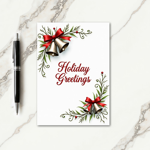 Botanical Bell Christmas Card