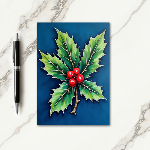 Botanical Berry Christmas Card