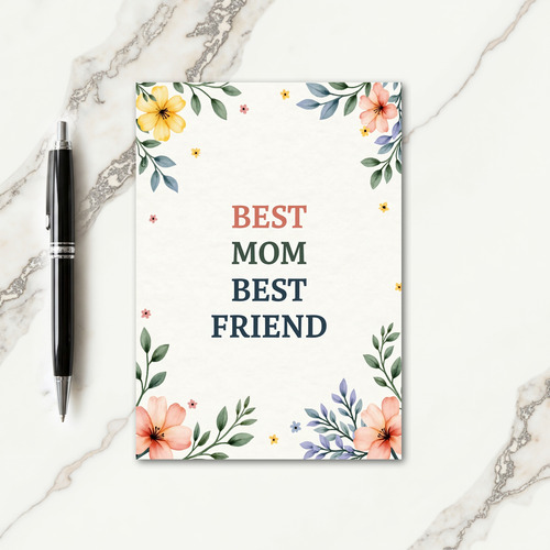 Botanical Best Mom Friend Card