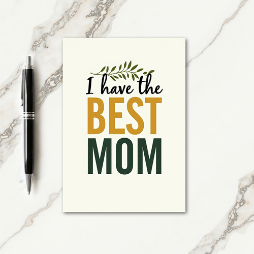 Botanical Best Mom Illustration Card