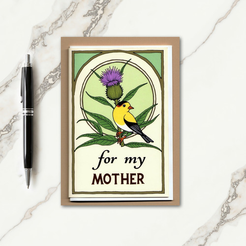 Botanical Bird Mother Card