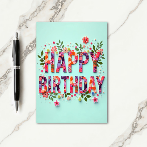 Botanical Birthday Cheer Card
