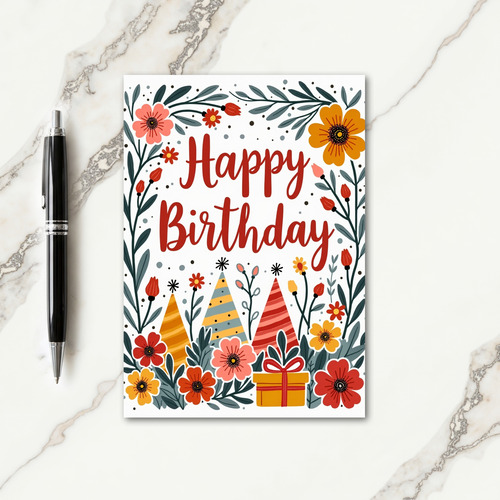 Botanical Birthday Frame Card