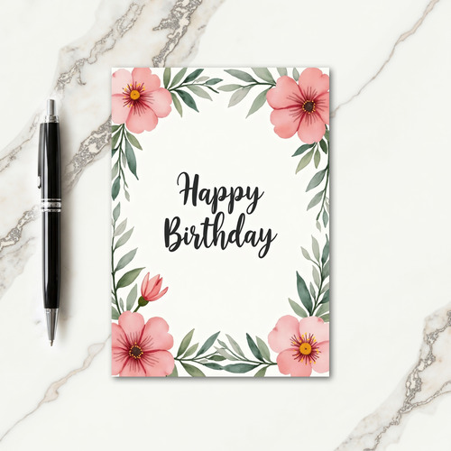 Botanical Birthday Joy Card