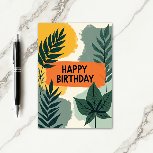 Botanical Birthday Message Card