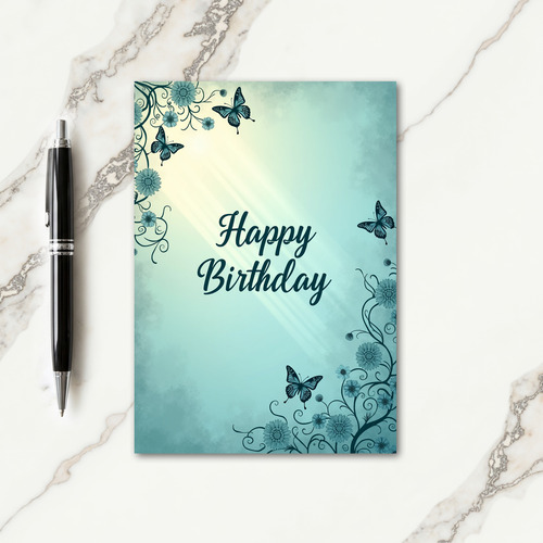 Botanical Birthday Scene Card