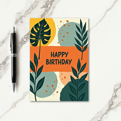 Botanical Birthday Wish Card