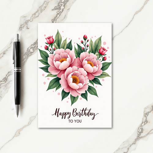 Botanical Birthday Wishes Card