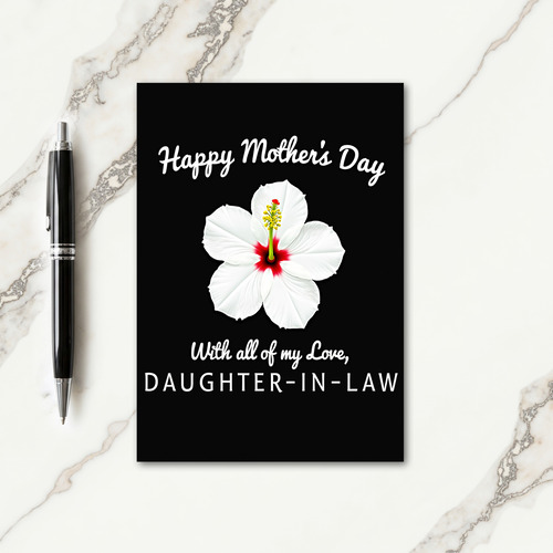Botanical Black Mothers Day Card
