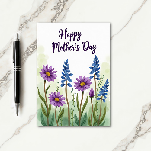 Botanical Blooms Purple Card
