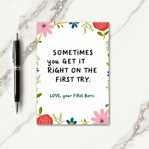 Botanical Border Message Card