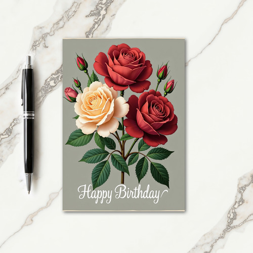 Botanical Buds Birthday Card